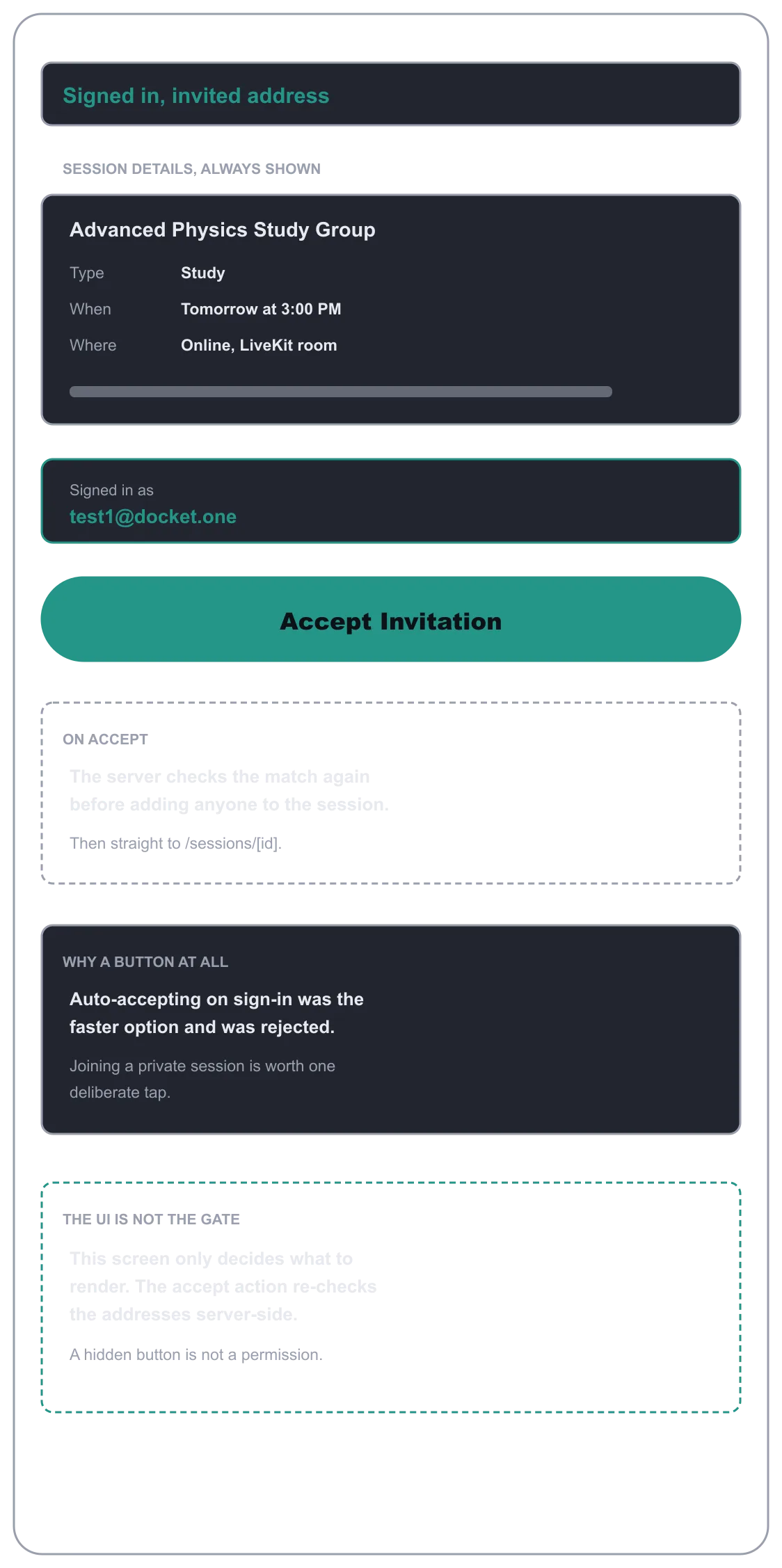 COHORTS Invites, low-fidelity wireframe 1